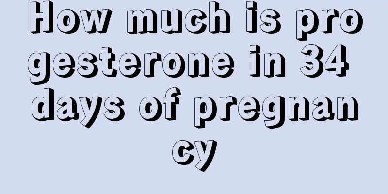 How much is progesterone in 34 days of pregnancy