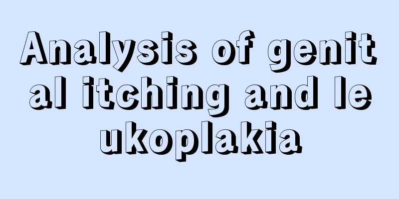 Analysis of genital itching and leukoplakia