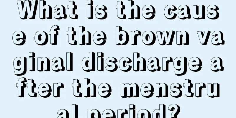 What is the cause of the brown vaginal discharge after the menstrual period?