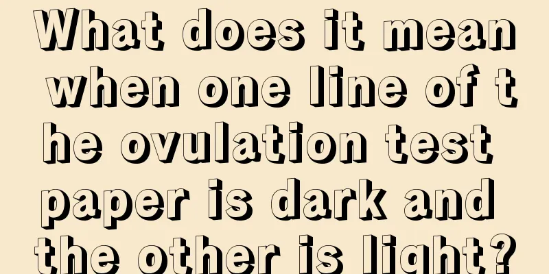 What does it mean when one line of the ovulation test paper is dark and the other is light?