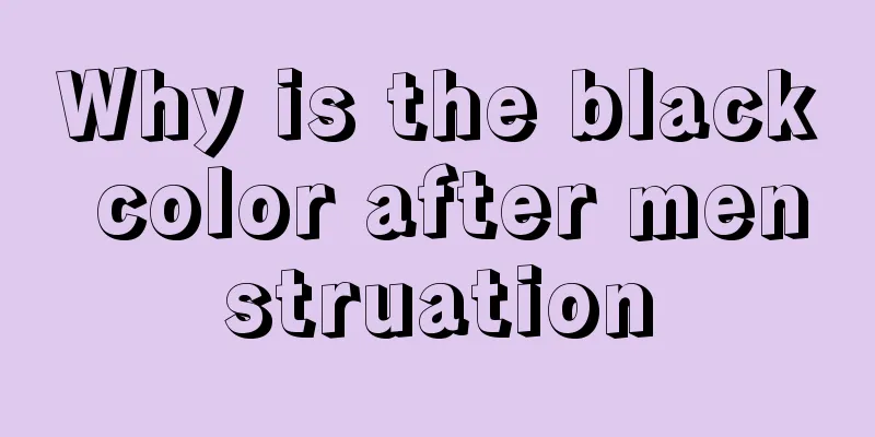 Why is the black color after menstruation