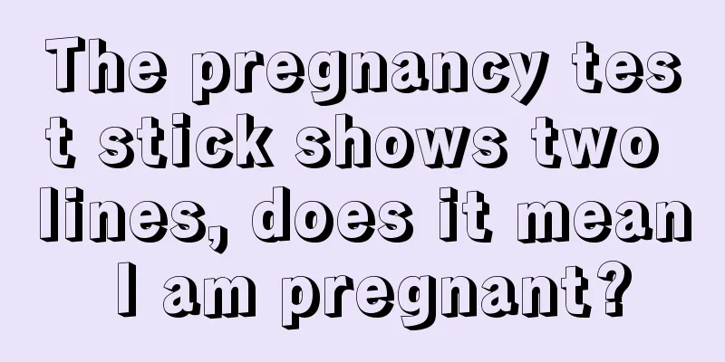 The pregnancy test stick shows two lines, does it mean I am pregnant?