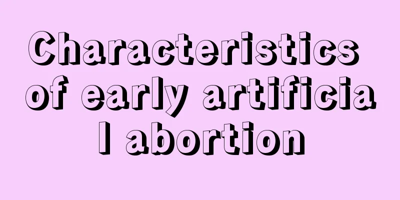 Characteristics of early artificial abortion