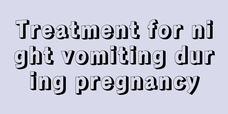 Treatment for night vomiting during pregnancy