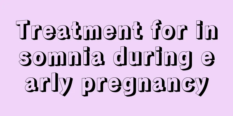 Treatment for insomnia during early pregnancy