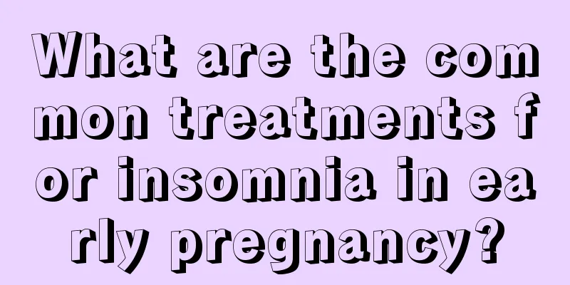 What are the common treatments for insomnia in early pregnancy?