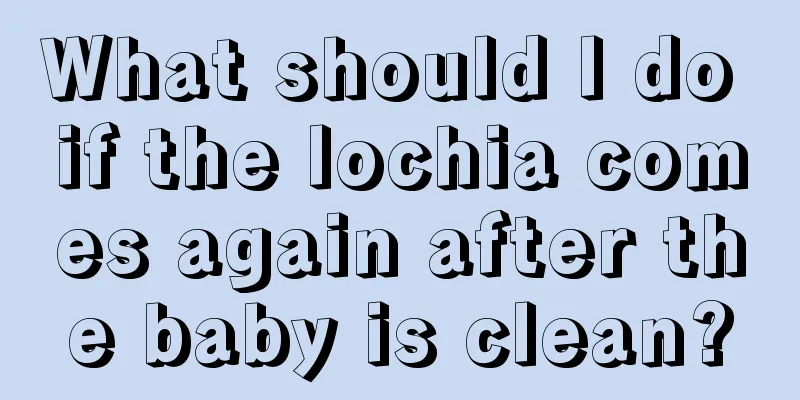 What should I do if the lochia comes again after the baby is clean?