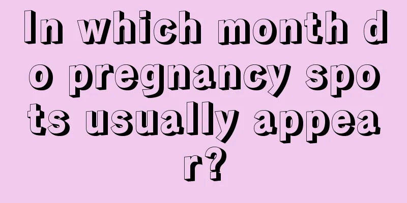 In which month do pregnancy spots usually appear?