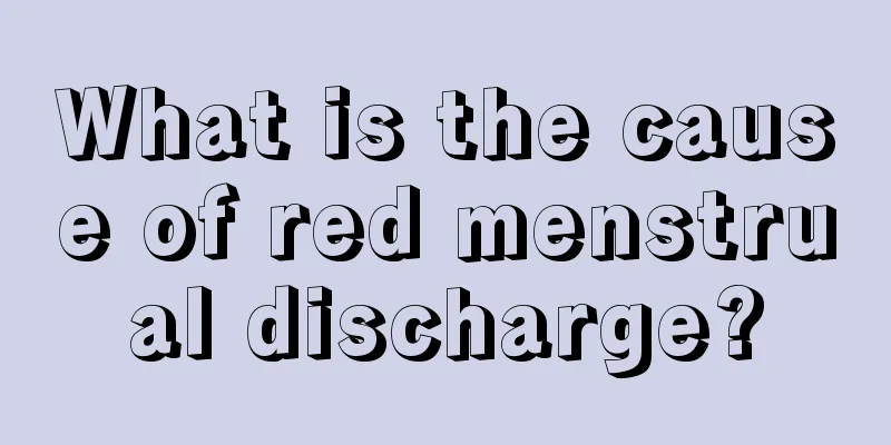 What is the cause of red menstrual discharge?