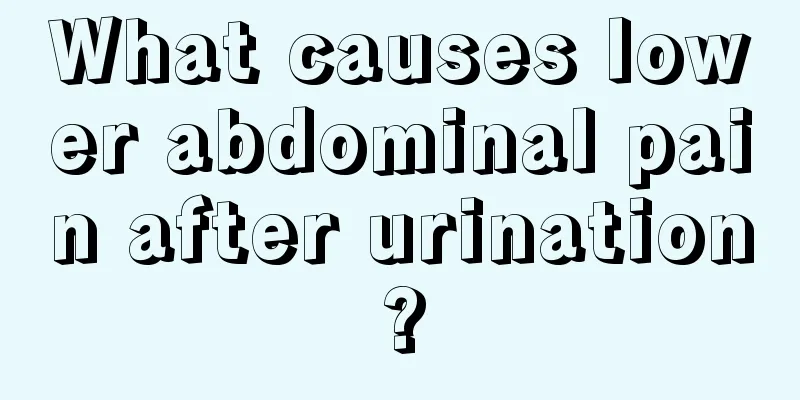 What causes lower abdominal pain after urination?