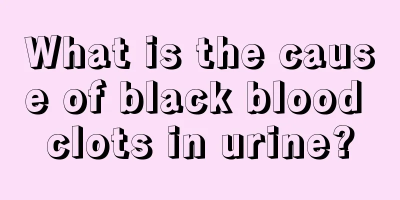 What is the cause of black blood clots in urine?