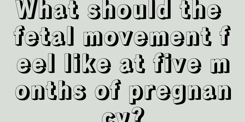 What should the fetal movement feel like at five months of pregnancy?