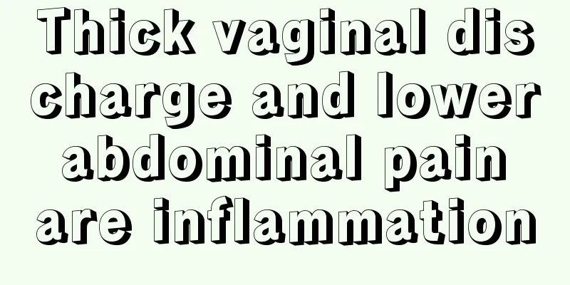 Thick vaginal discharge and lower abdominal pain are inflammation