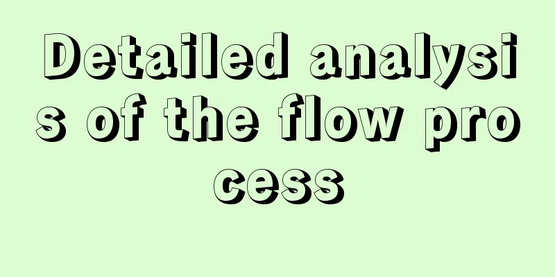 Detailed analysis of the flow process