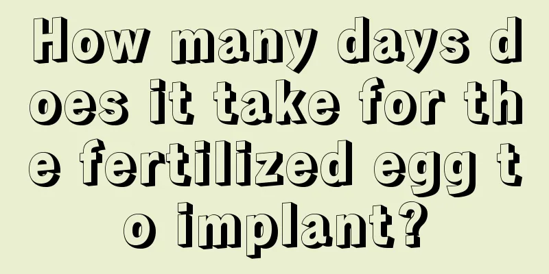 How many days does it take for the fertilized egg to implant?