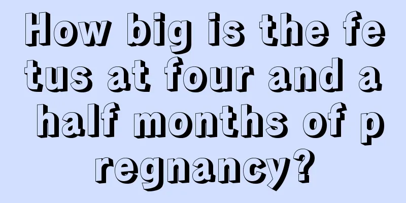 How big is the fetus at four and a half months of pregnancy?