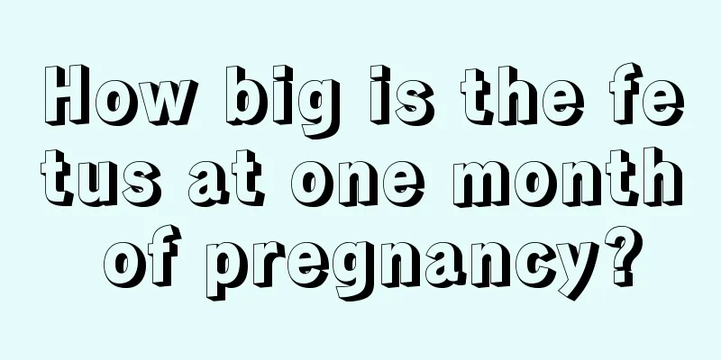 How big is the fetus at one month of pregnancy?