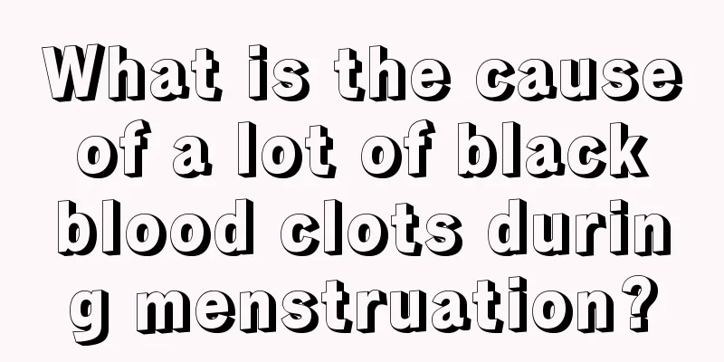 What is the cause of a lot of black blood clots during menstruation?