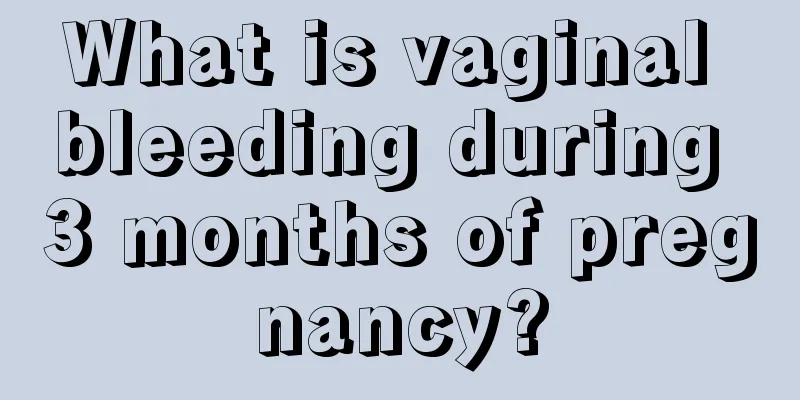 What is vaginal bleeding during 3 months of pregnancy?