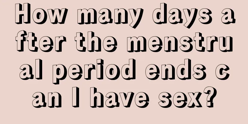 How many days after the menstrual period ends can I have sex?