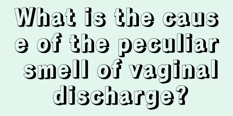 What is the cause of the peculiar smell of vaginal discharge?