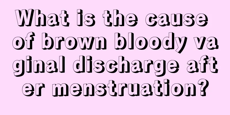 What is the cause of brown bloody vaginal discharge after menstruation?