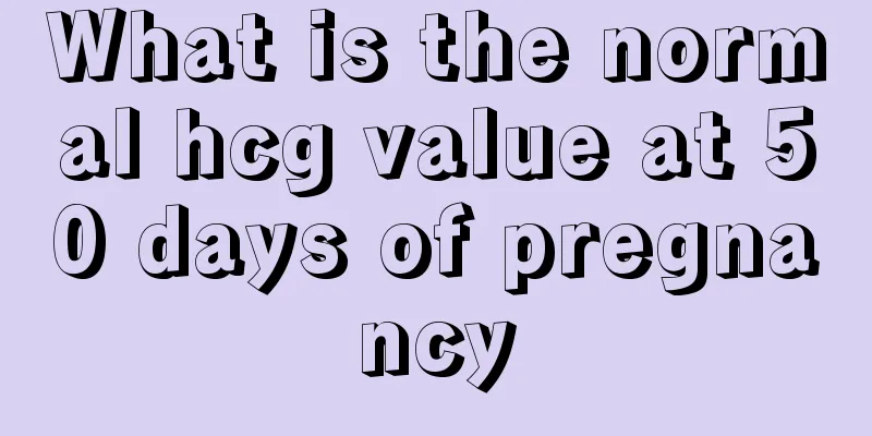 What is the normal hcg value at 50 days of pregnancy