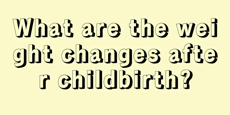 What are the weight changes after childbirth?