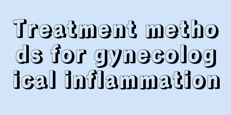 Treatment methods for gynecological inflammation