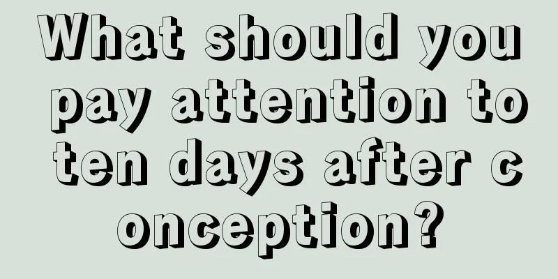 What should you pay attention to ten days after conception?