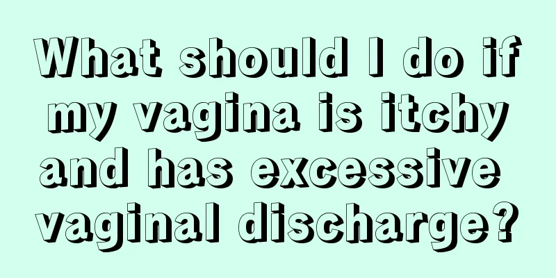 What should I do if my vagina is itchy and has excessive vaginal discharge?