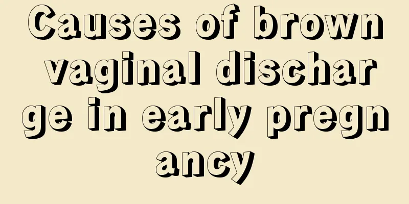 Causes of brown vaginal discharge in early pregnancy