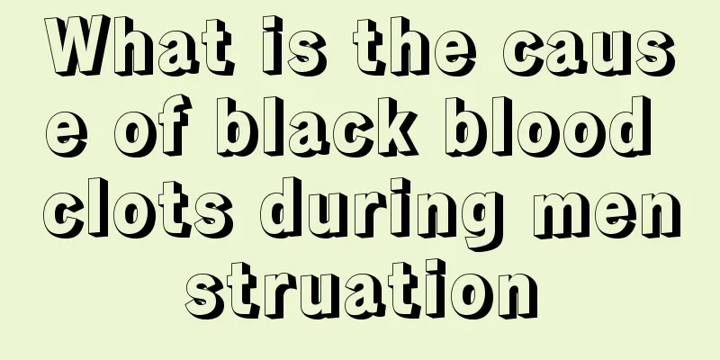 What is the cause of black blood clots during menstruation