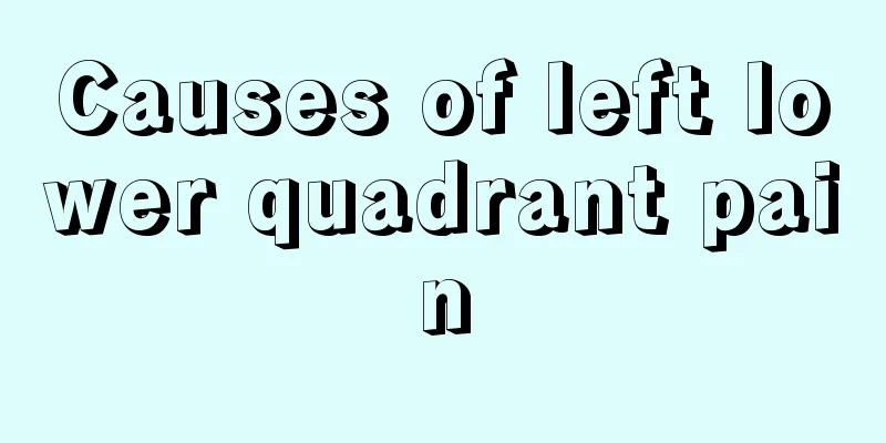 Causes of left lower quadrant pain