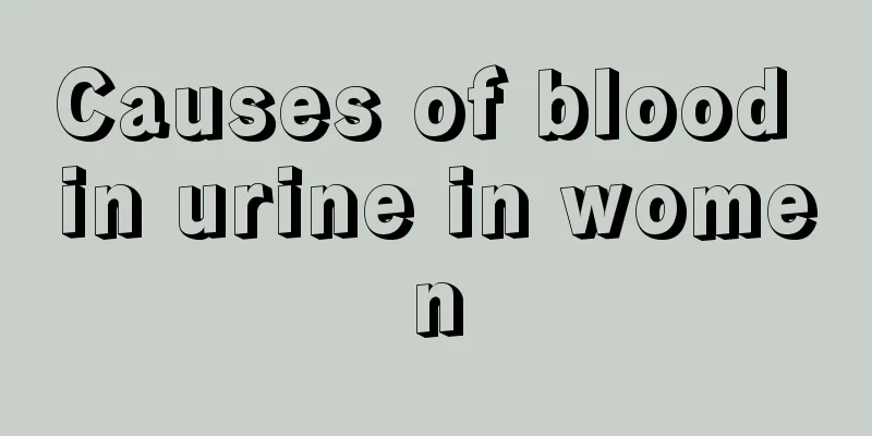 Causes of blood in urine in women