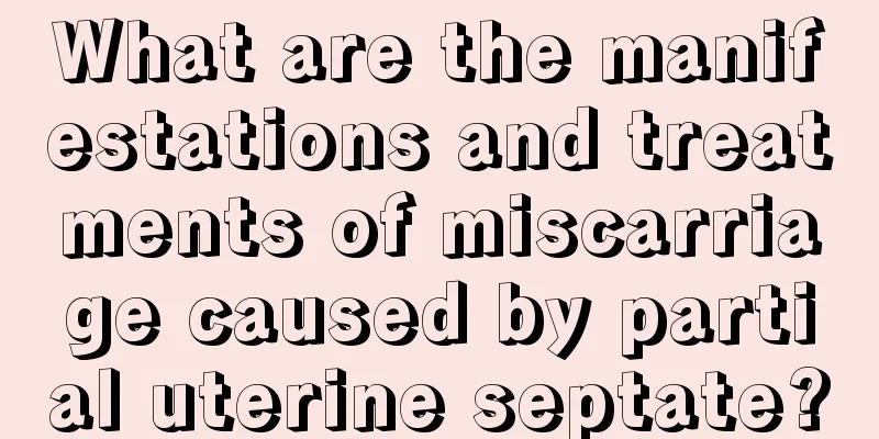 What are the manifestations and treatments of miscarriage caused by partial uterine septate?