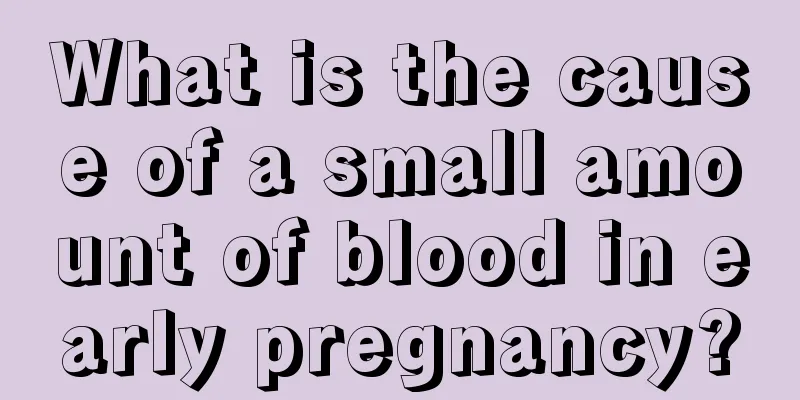 What is the cause of a small amount of blood in early pregnancy?