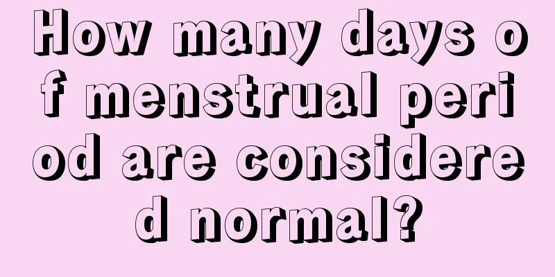 How many days of menstrual period are considered normal?