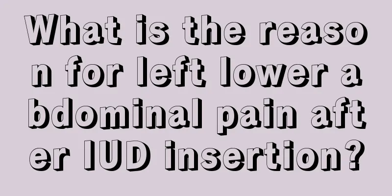 What is the reason for left lower abdominal pain after IUD insertion?