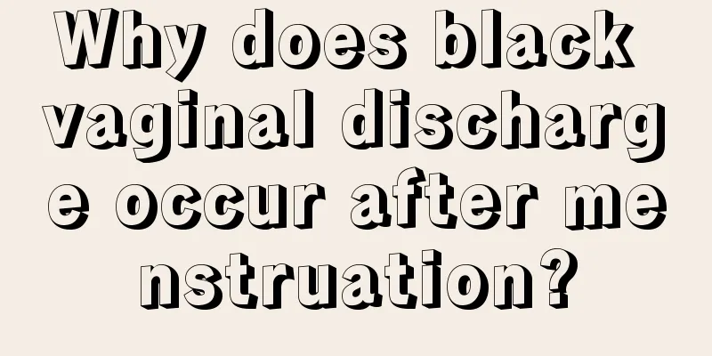 Why does black vaginal discharge occur after menstruation?