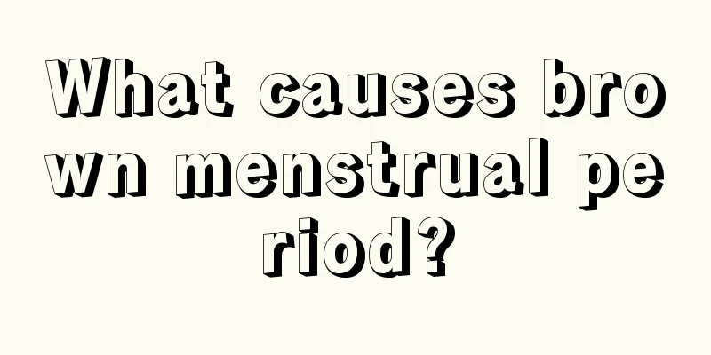 What causes brown menstrual period?