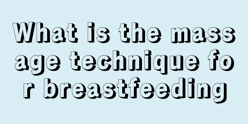 What is the massage technique for breastfeeding