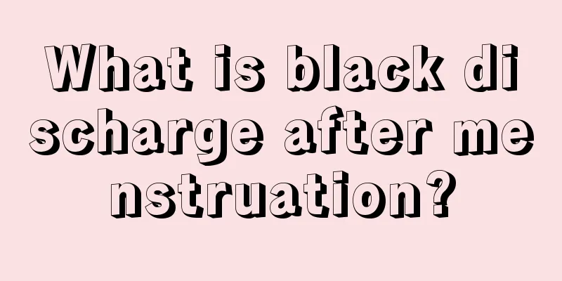 What is black discharge after menstruation?