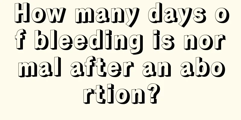 How many days of bleeding is normal after an abortion?