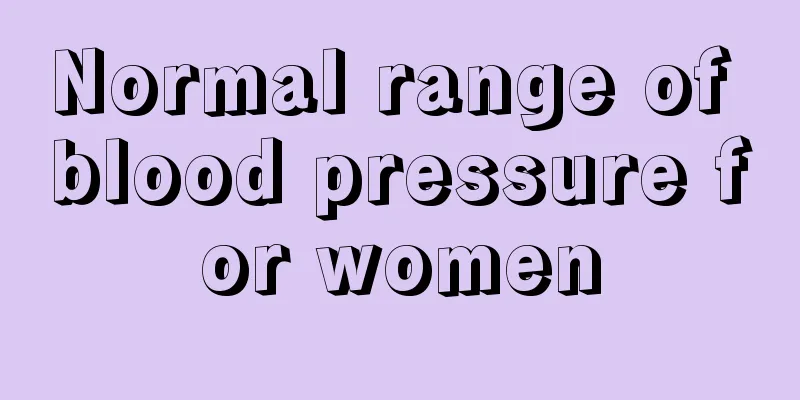 Normal range of blood pressure for women