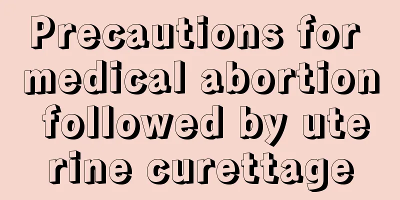 Precautions for medical abortion followed by uterine curettage