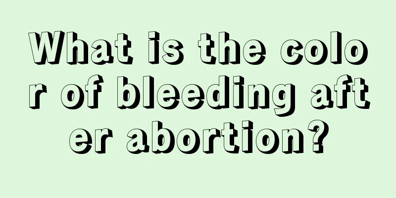 What is the color of bleeding after abortion?