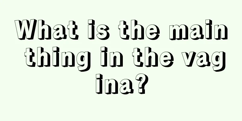 What is the main thing in the vagina?