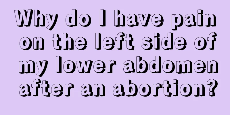 Why do I have pain on the left side of my lower abdomen after an abortion?