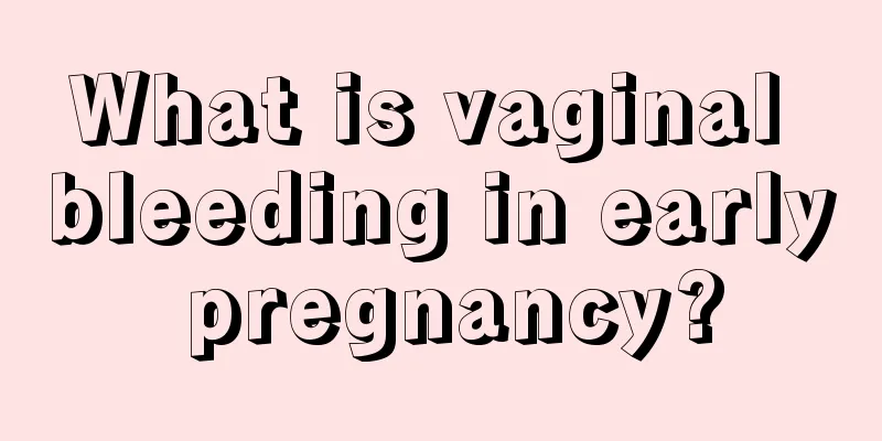 What is vaginal bleeding in early pregnancy?